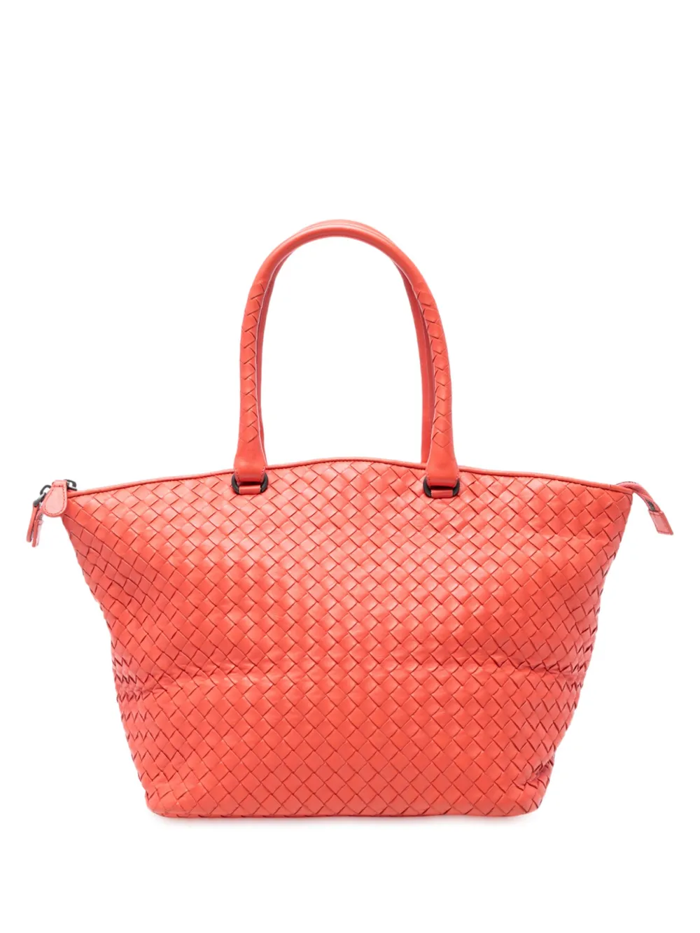 Bottega Veneta Pre-Owned 2010 ナッパ イントレチャート ジップ トートバッグ - レッド Bottega Veneta Pre-Owned 2010 ナッパ イントレチャート ジップ トートバッグ - レッド