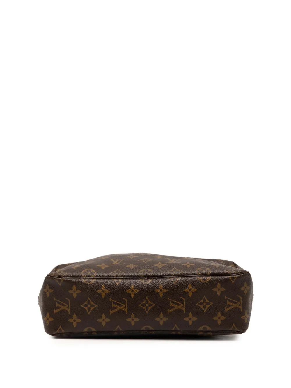 Pre-owned Louis Vuitton 1980-2020 Monogram Trousse Toilette 28 Clutch Bag In Brown