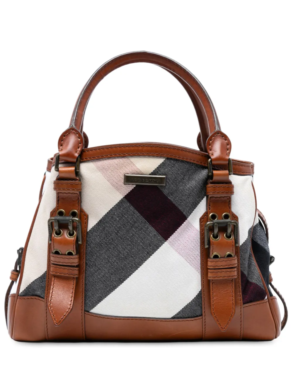 Burberry Pre-Owned 2000-2017 メガチェック キャンバス マーストン トートバッグ - ブラウン Burberry Pre-Owned 2000-2017 メガチェック キャンバス マーストン トートバッグ - ブラウン