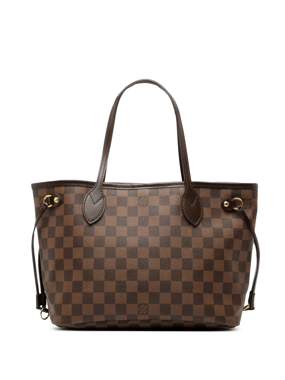 Pre-owned Louis Vuitton 2012 Damier Ebene Neverfull Pm Tote Bag In Brown