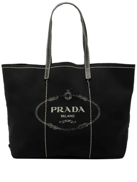 Prada Pre-Owned 2000-2020 Neoprene Logo Shopping tote bag