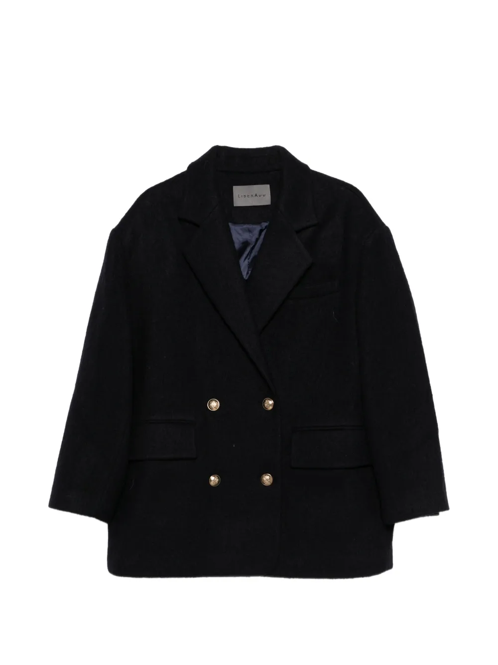 LIBERADD double-breasted coat - Blu