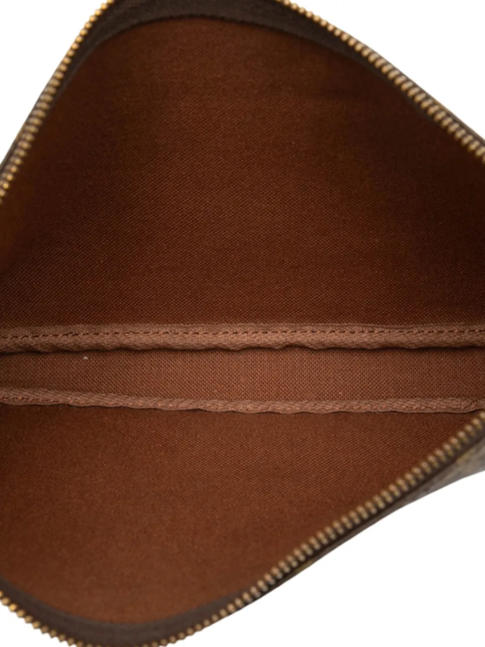 Pre-owned Louis Vuitton 1993 Monogram Pochette Accessoires Shoulder Bag In Brown