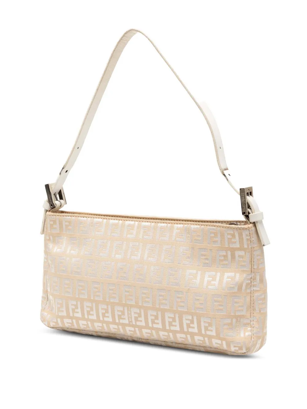 FENDI Pre-owned 2000-2010 Zucchino Canvas Pochette Shoulder Bag In Brown