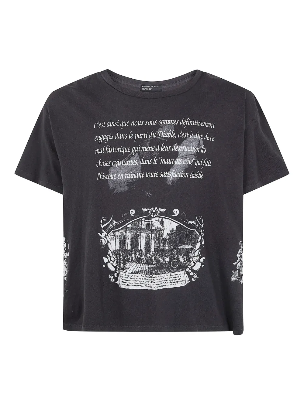 Enfants Riches Déprimés faded-effect graphic-print T-shirt - Grigio