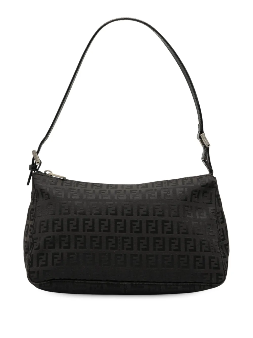 Fendi Pre-Owned 2000-2010 ズッキーノ キャンバス ポシェット ショルダーバッグ - ブラック Fendi Pre-Owned 2000-2010 ズッキーノ キャンバス ポシェット ショルダーバッグ - ブラック