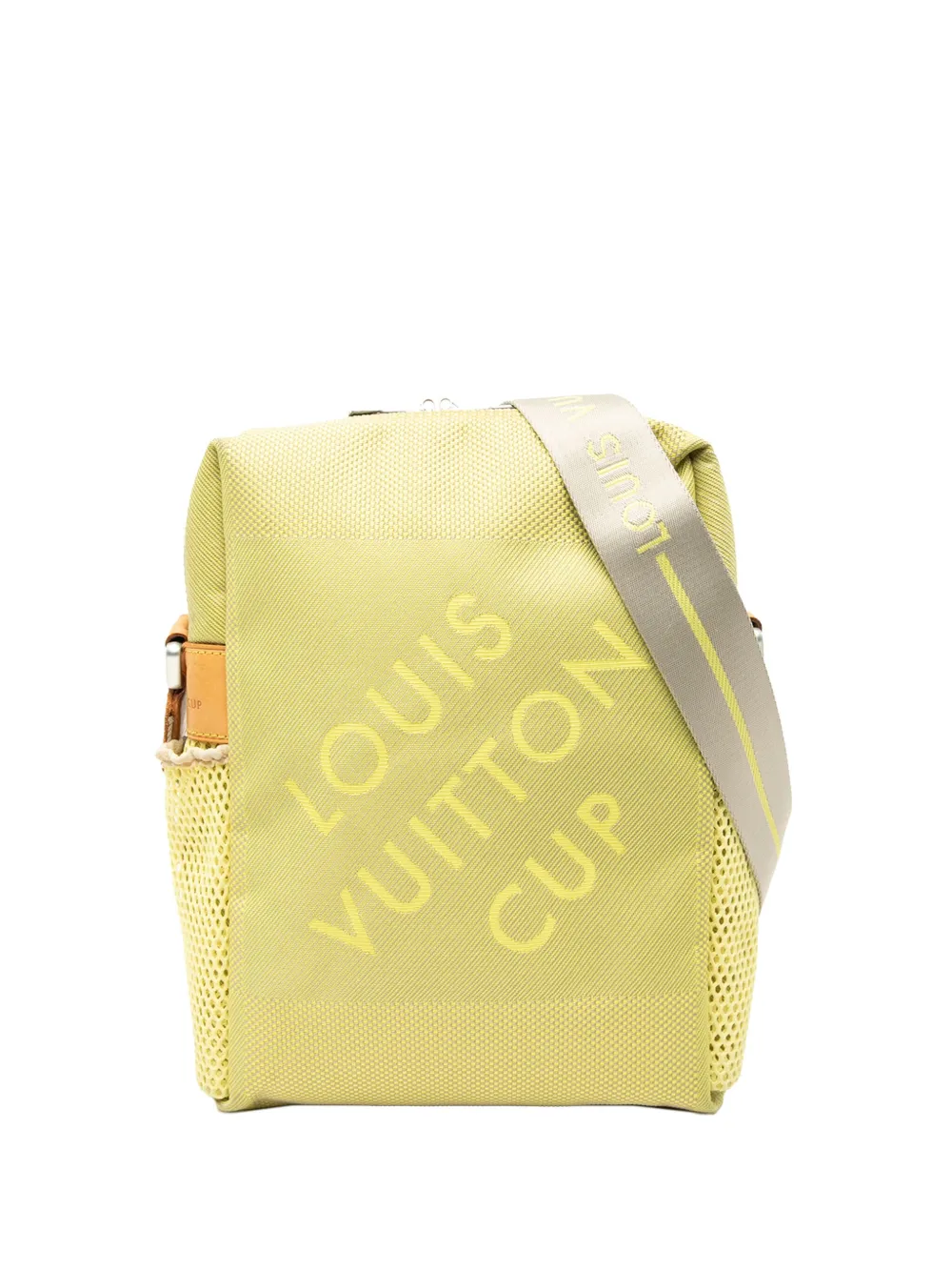Pre-owned Louis Vuitton 2002 Damier Geant Lv Cup Weatherly Crossbody Bag In Green