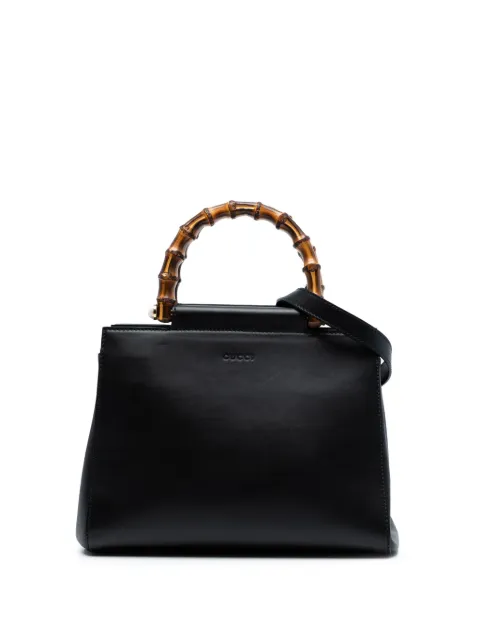 Gucci Pre-Owned 2016-2025 Small Leather Bamboo Nymphaea satchel