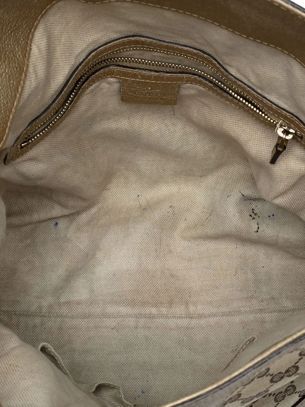 GUCCI Pre-owned 2016-2025 Medium Gg Canvas Bree Satchel In Brown