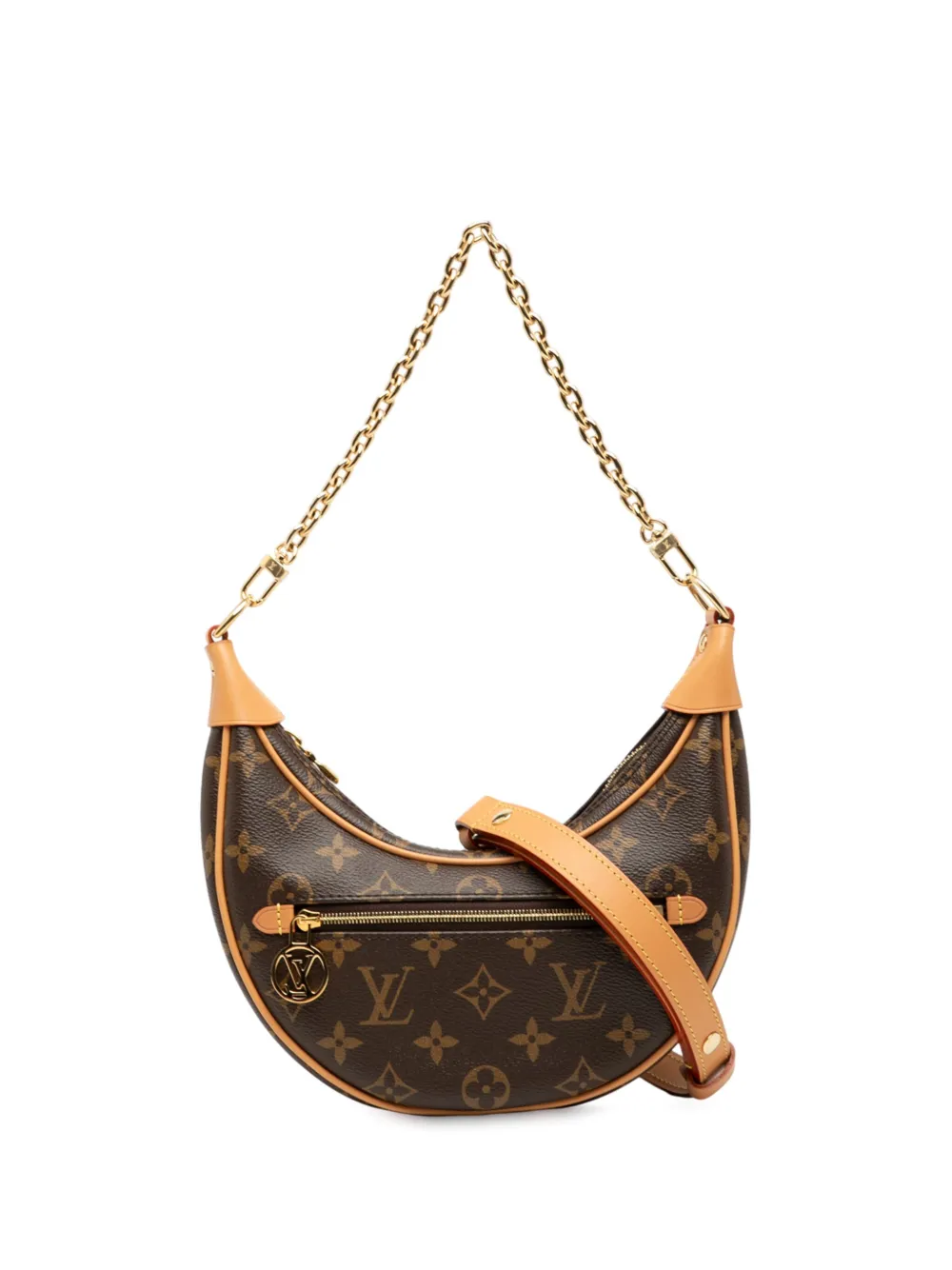 Pre-owned Louis Vuitton 2021-2025 Monogram Loop Satchel In Brown