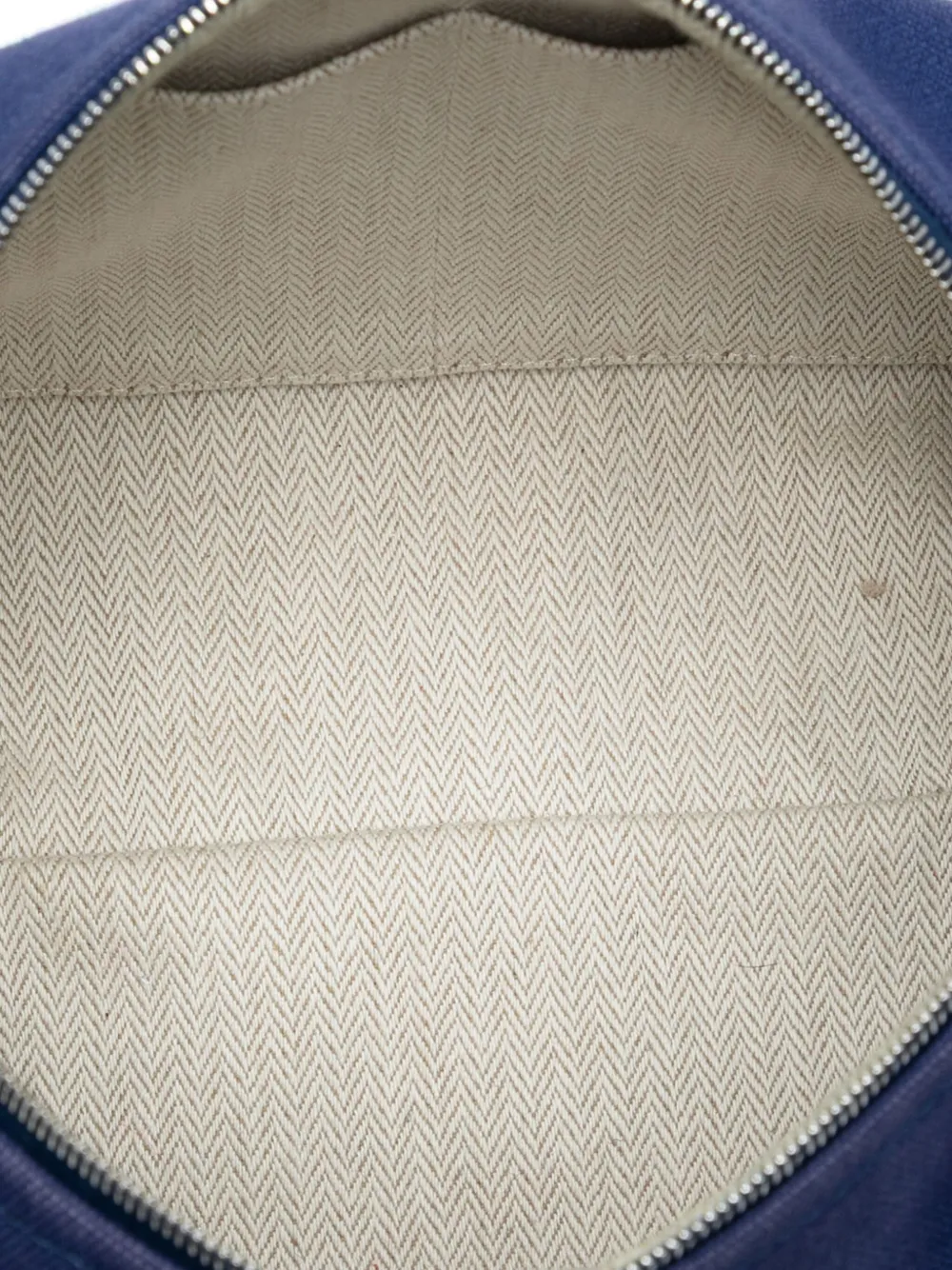 Pre-owned Hermes 2020-2025 Small Canvas Bride A Brac Case Vanity Bag In Blue