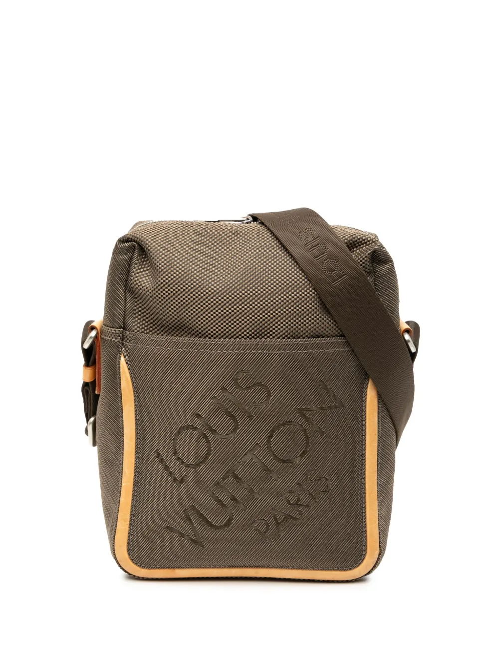 Pre-owned Louis Vuitton 2007 Damier Geant Citadin Crossbody Bag In Gray