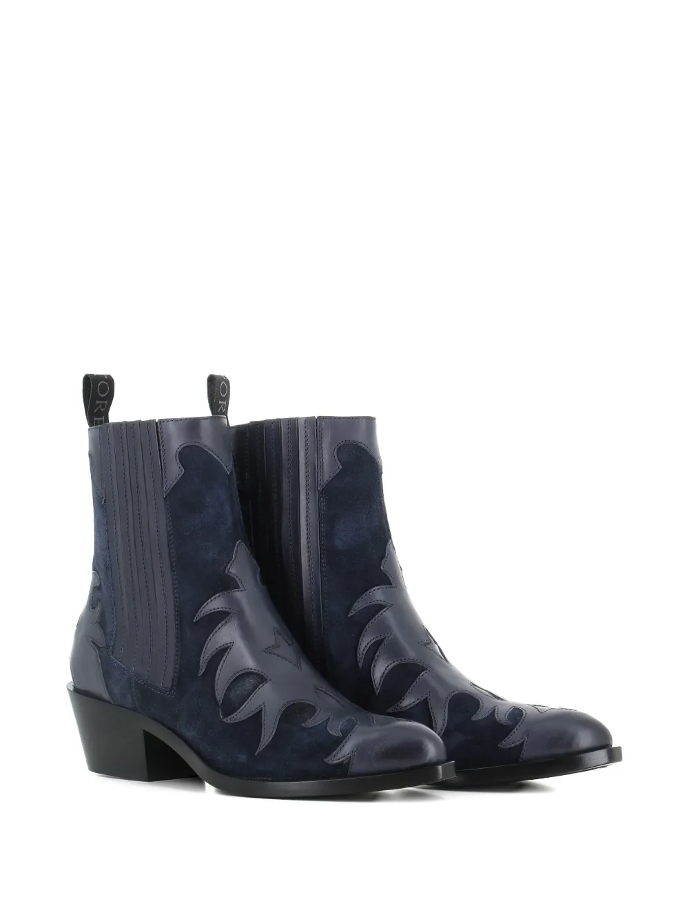 Sartore 45mm appliqué leather boots Blauw