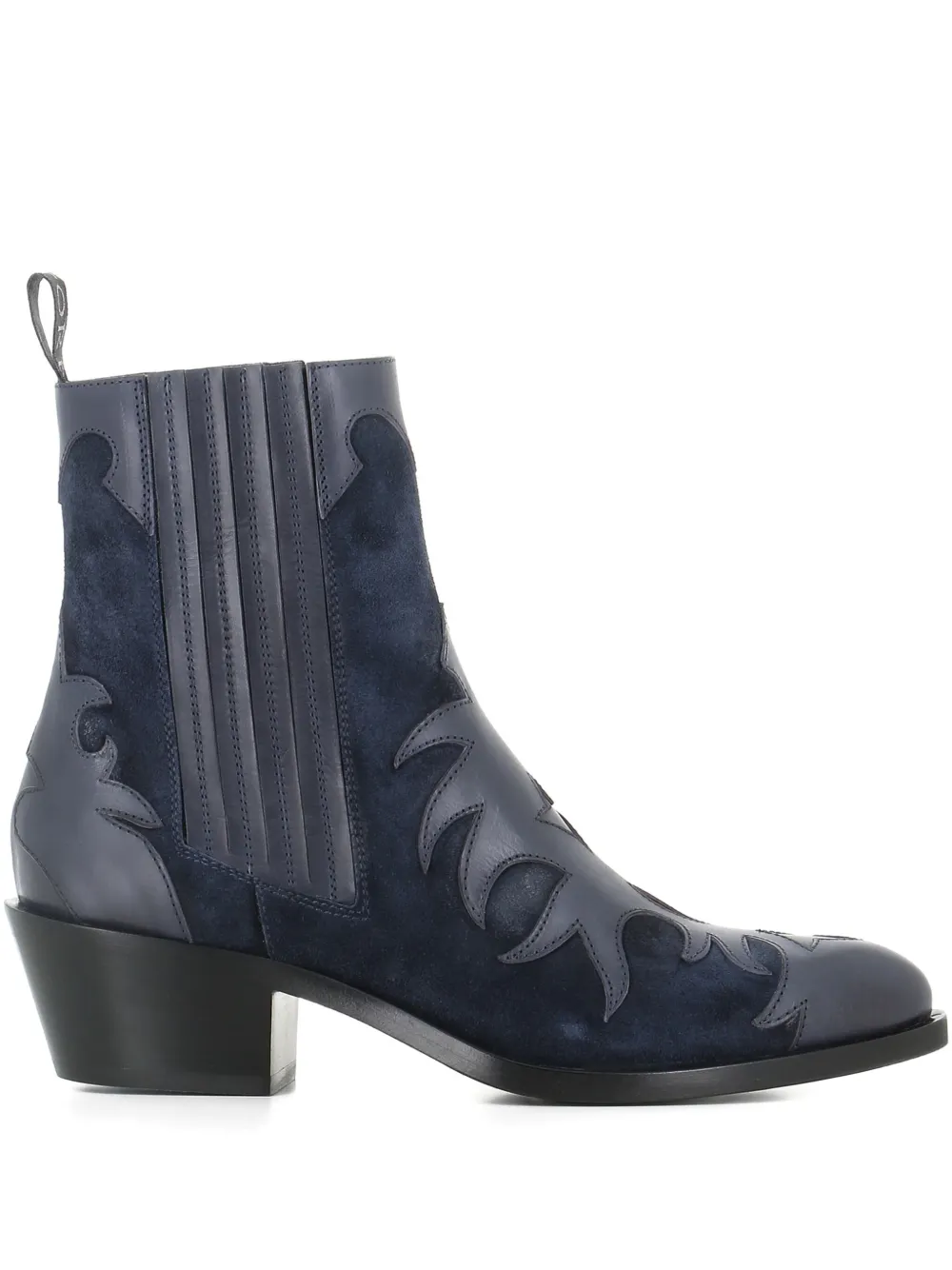 Sartore 45mm appliqué leather boots - ブルー Sartore 45mm appliqué leather boots - ブルー