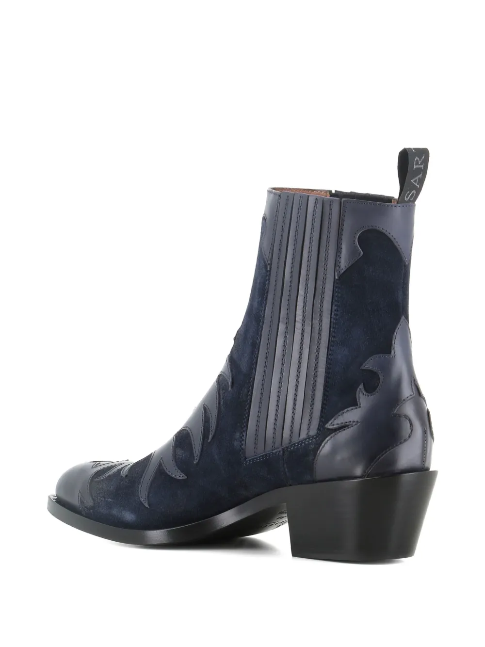 Sartore 45mm appliqué leather boots Blauw