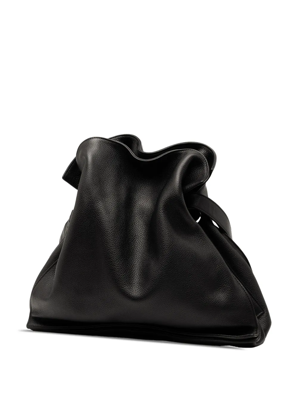 LOEWE Pre-owned 2010-2025 Calfskin Flamenco Tassel 36 Crossbody Bag In Black