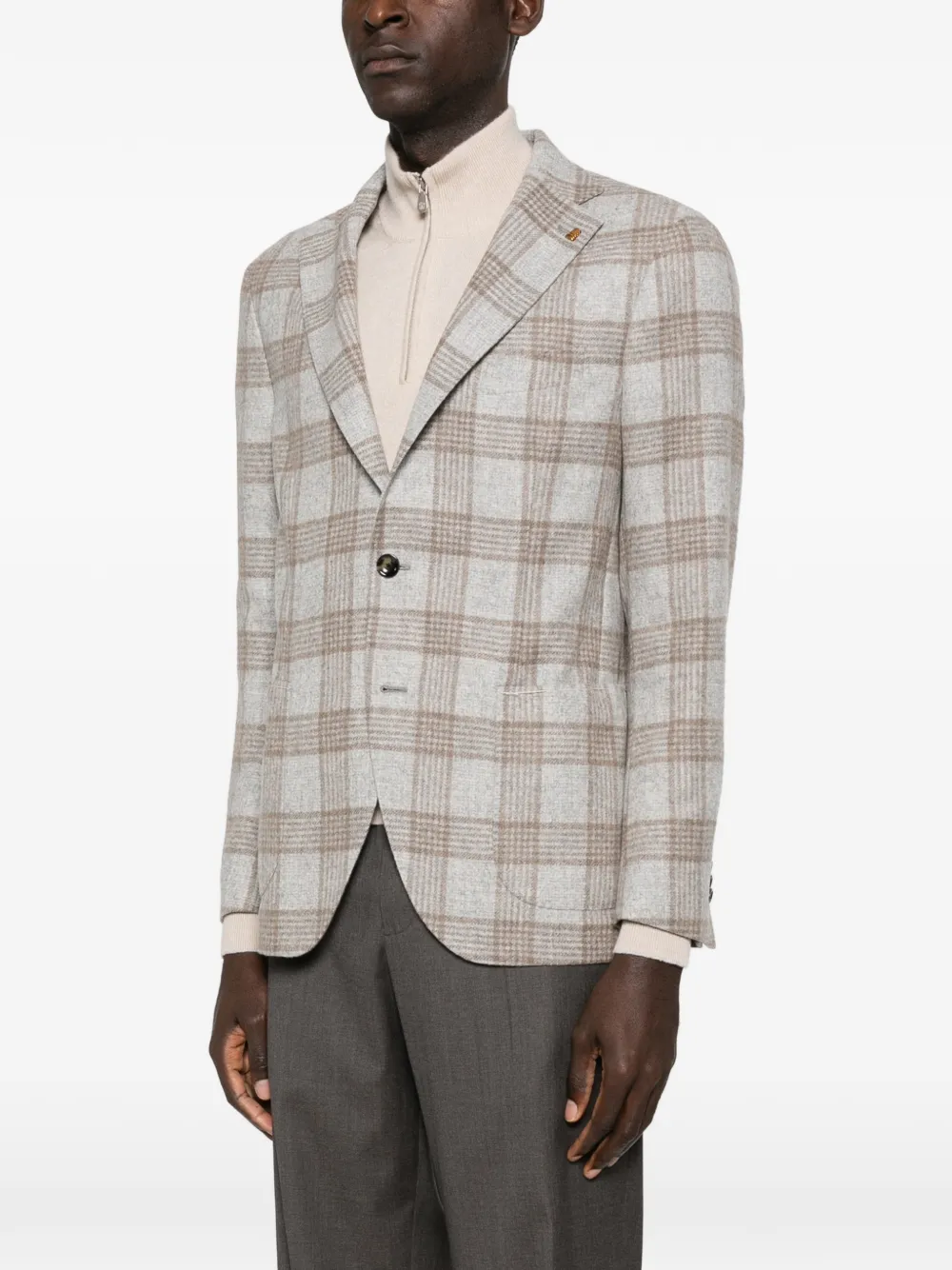  Latorre Plaid-pattern Blazer - Grey 