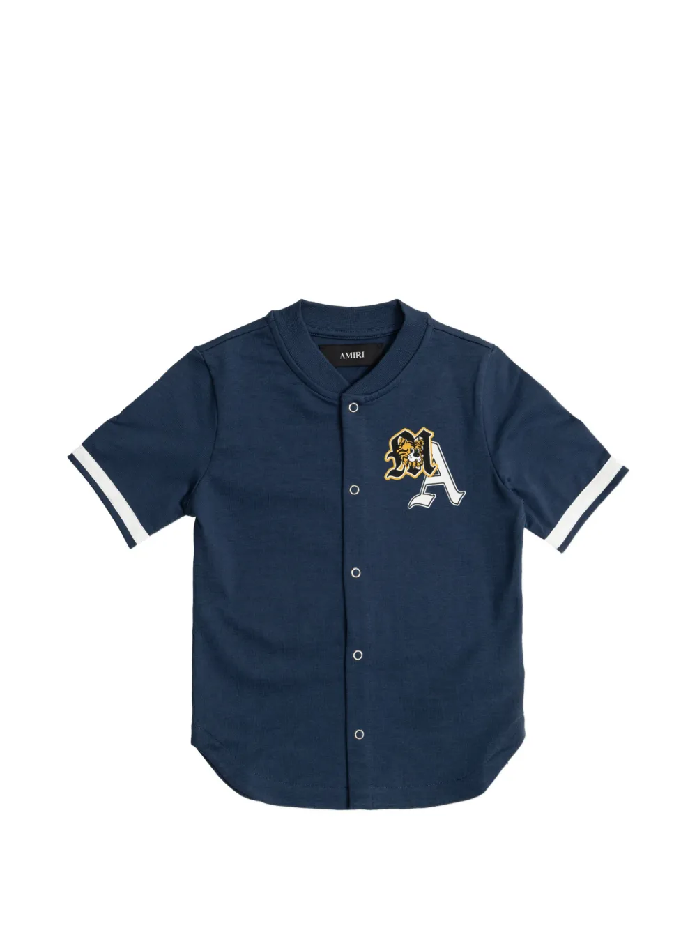 AMIRI KIDS striped-detail shirt - Blu