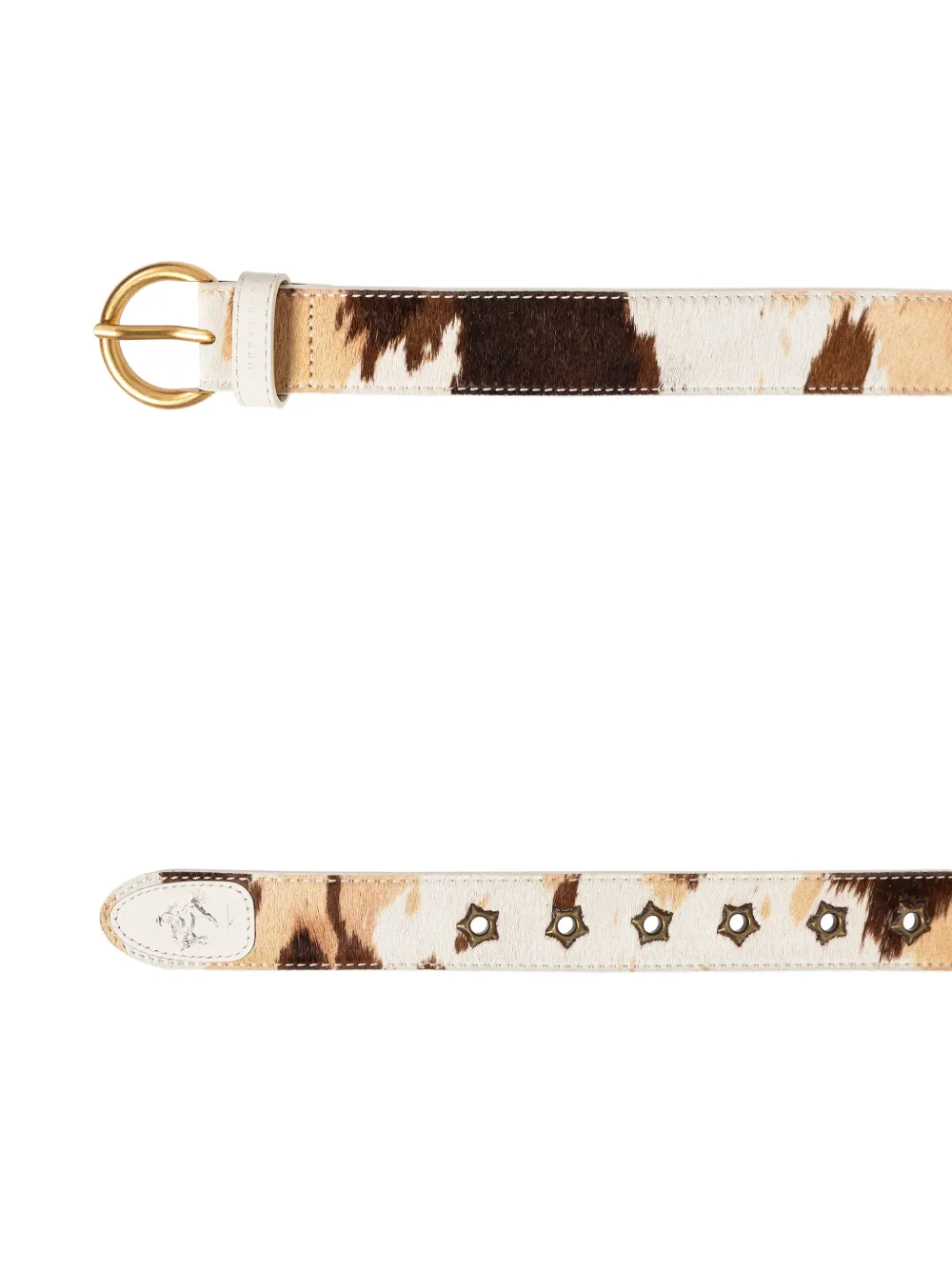 Duke & Dexter Ellis Round-buckle Patterned Belt In Brown