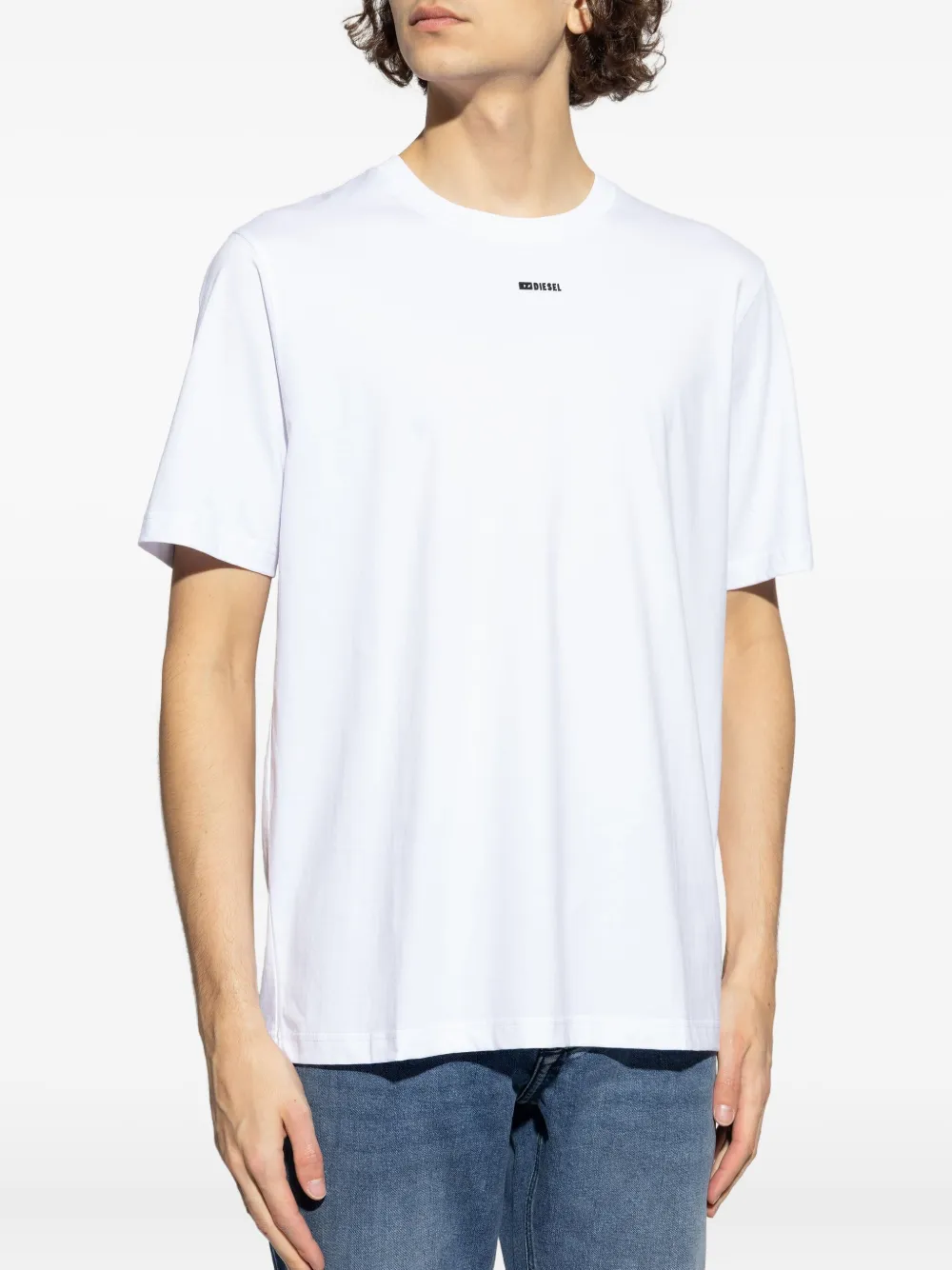 Diesel T-ADJUST-V6 T-shirt met logo Wit