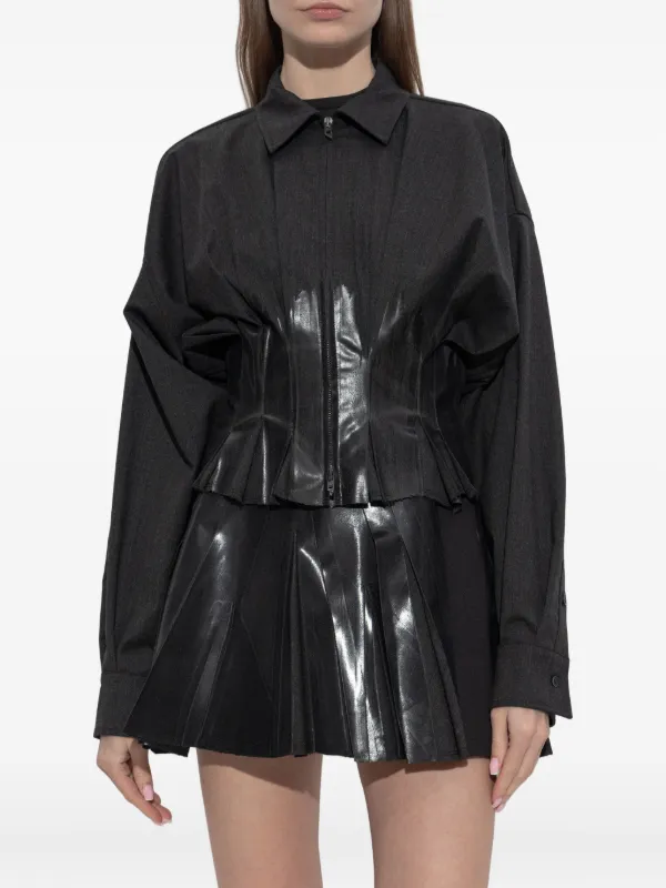 Diesel G-Anbu Zip Pleated Jacket | Black | FARFETCH