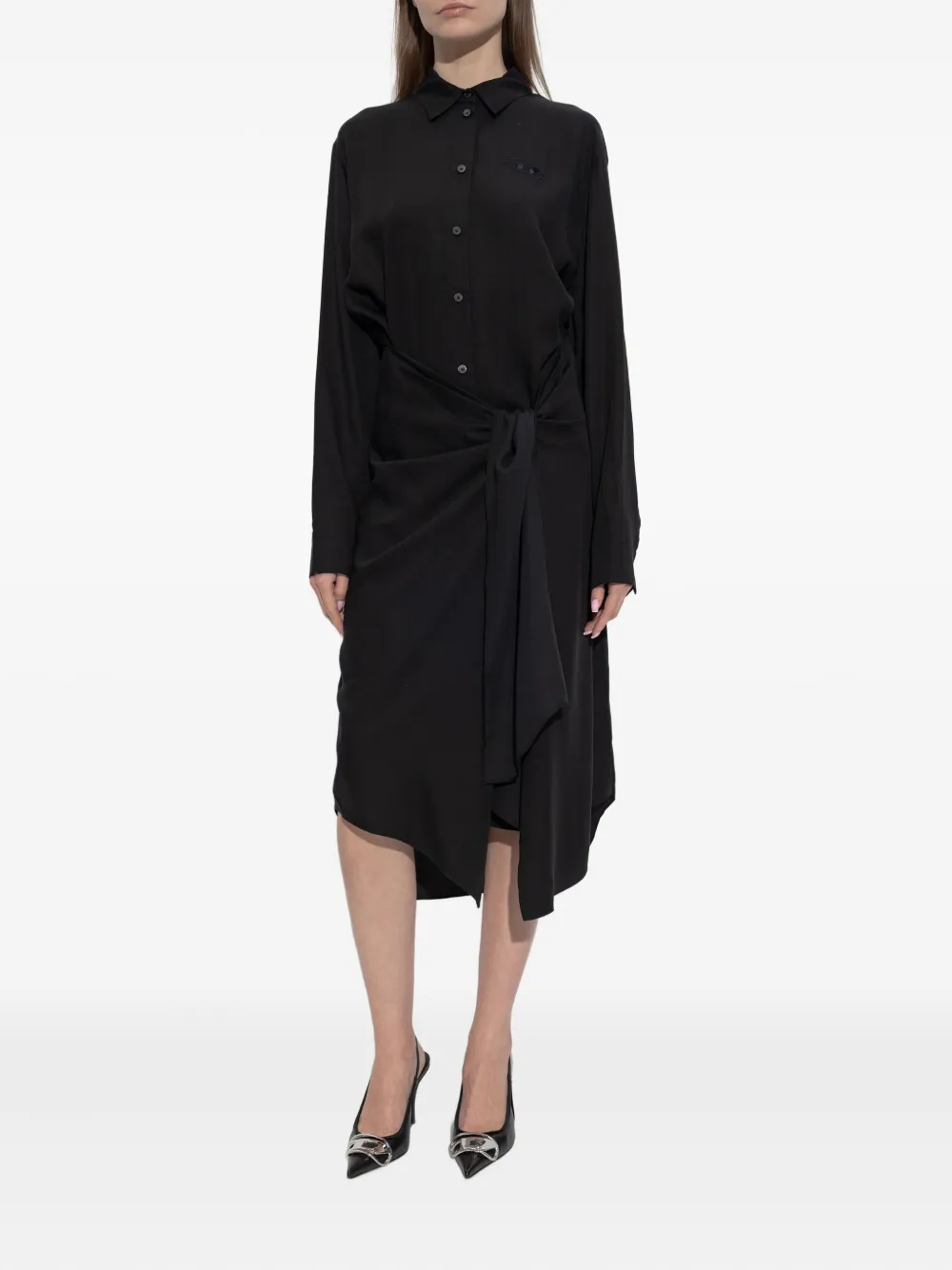 Diesel Button Knot D-iletta-s1 Dress In Black