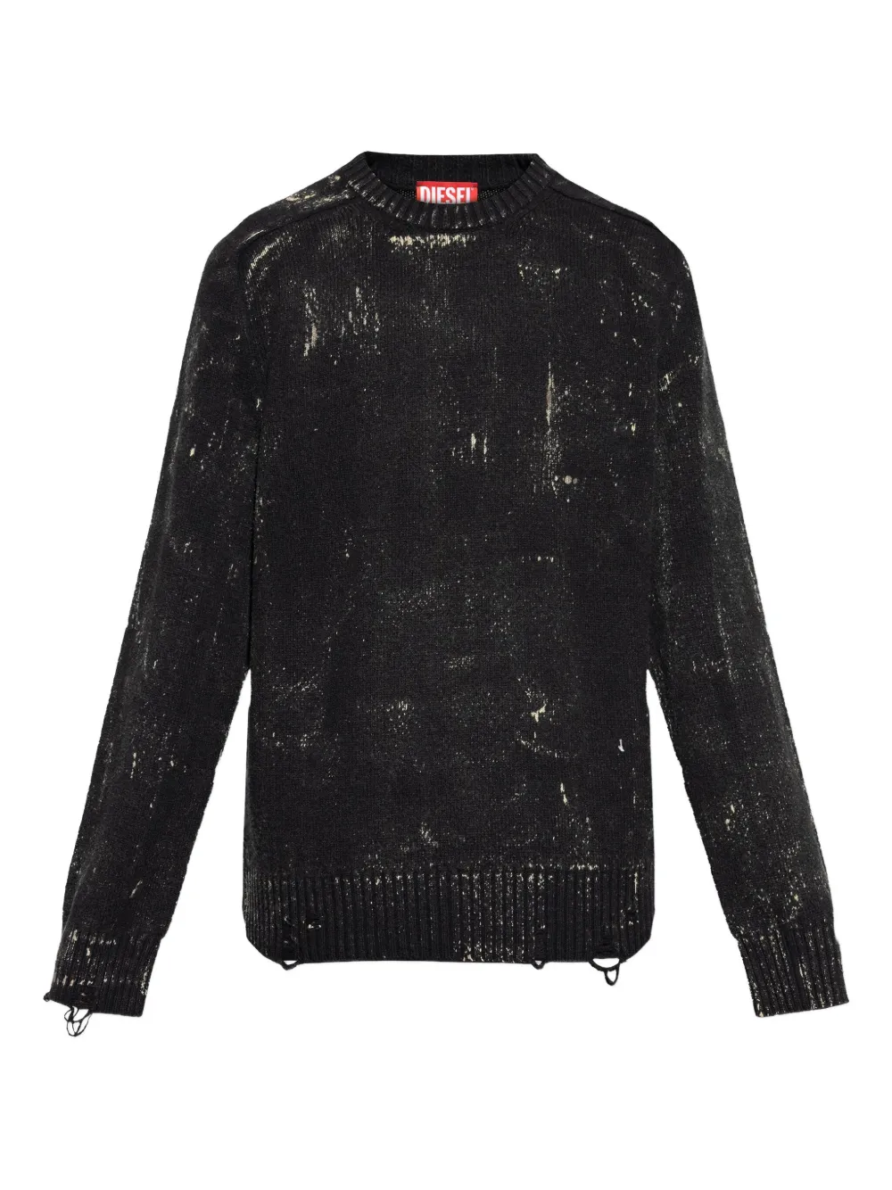 Diesel K-MAXENSE distressed sweater - ブラック Diesel K-MAXENSE distressed sweater - ブラック