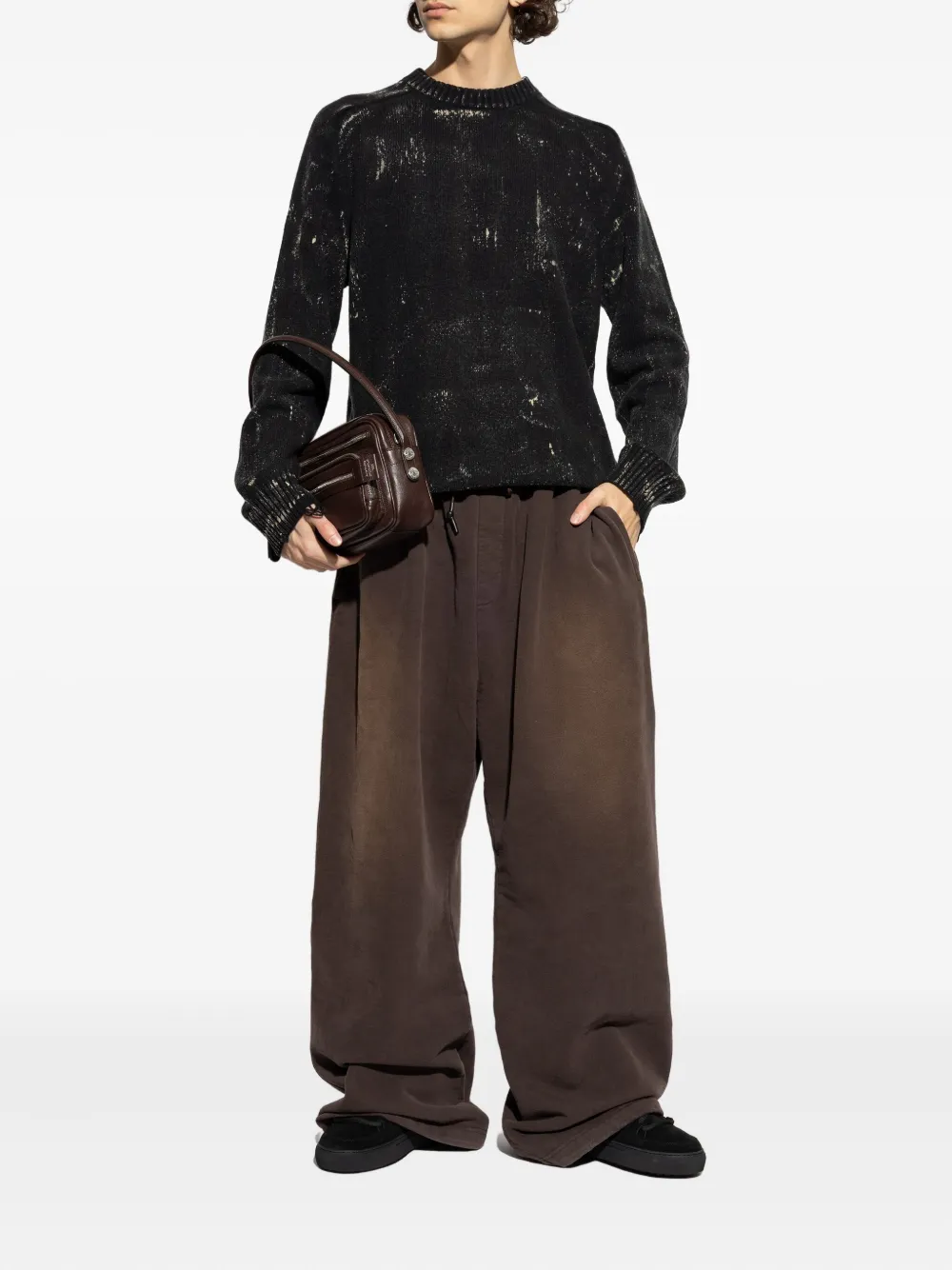 Diesel K-MAXENSE distressed sweater - Zwart