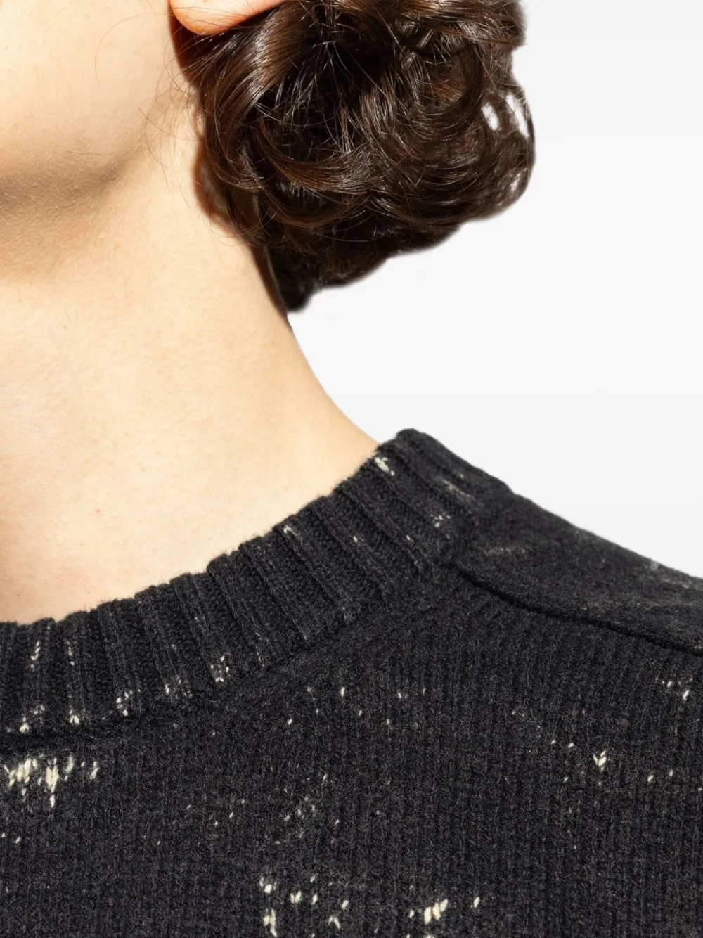 め*ち様 DIESEL ブラック ダメージセーター Mサイズ Diesel K-Maxense ダメージ セーター | ブラック | FARFETCH JP