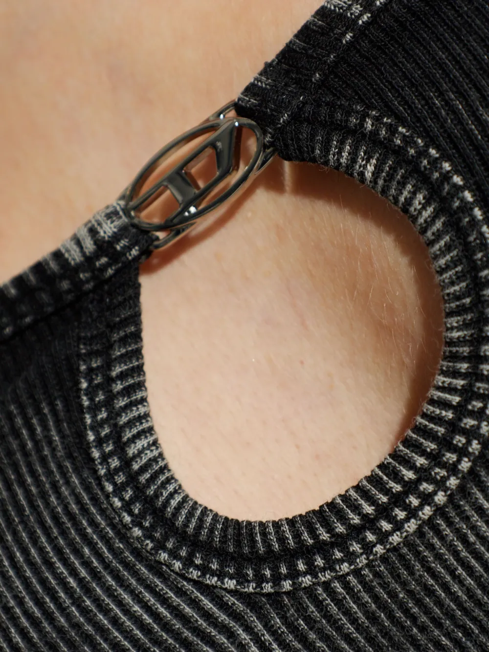 Diesel Janette-dnm Cutout Bra In Black