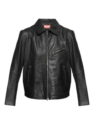 Acne Studios レザー ライダースジャケット | ブラック | FARFETCH JP