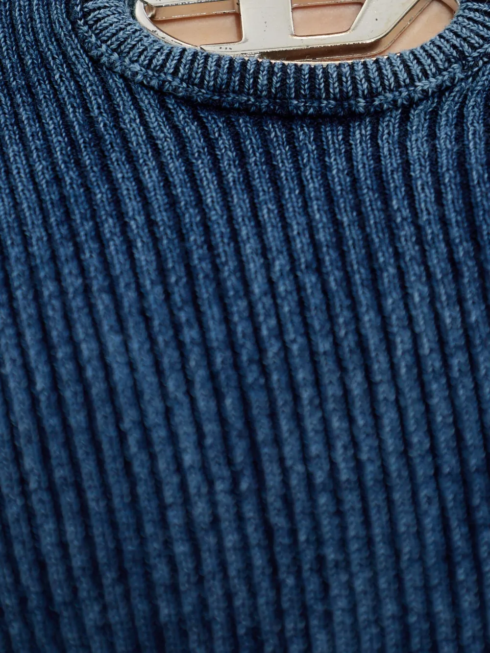 Diesel M-anchor Logo Sweater In Blue