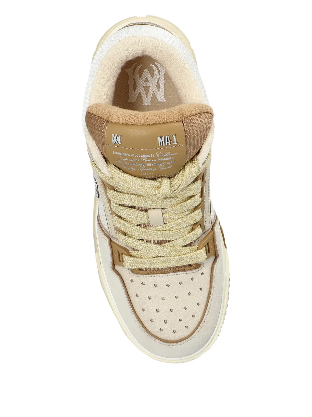 Amiri Glitter-embellished Sneakers In White