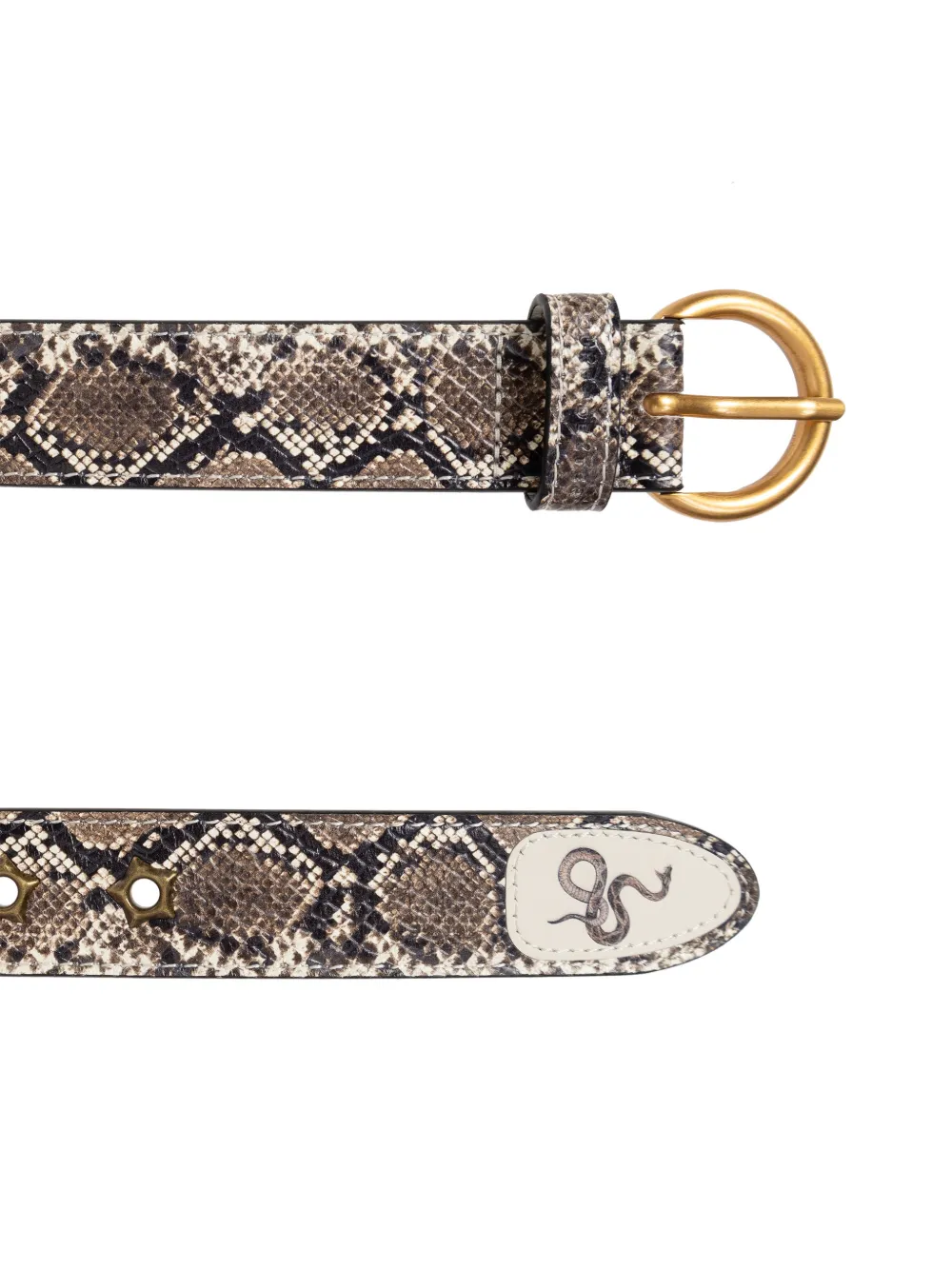 Duke & Dexter Ellis Snakeskin-effect Buckle Belt In Multi