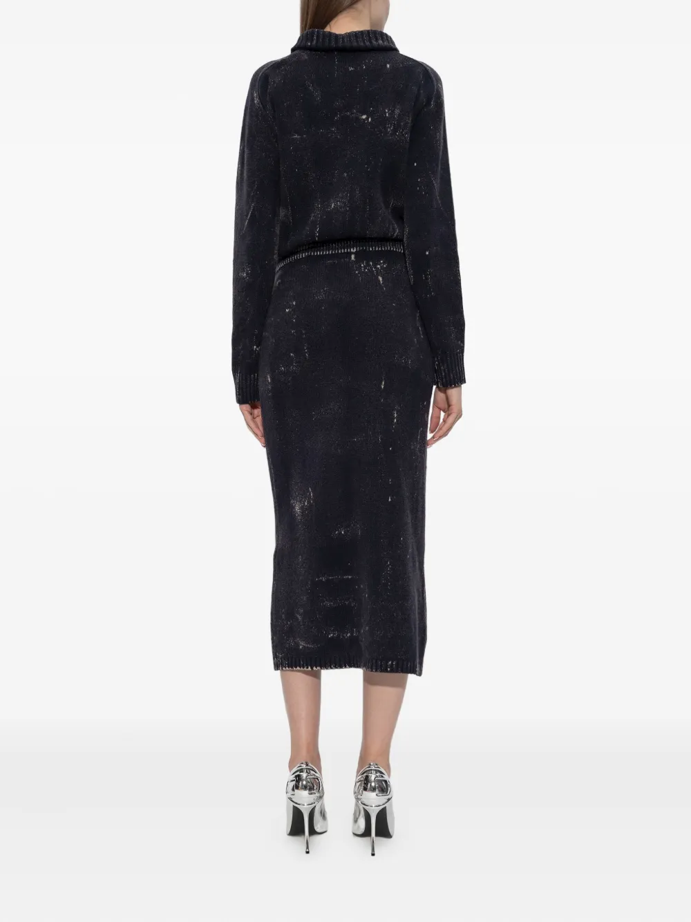 Diesel M-Marcelle jurk met rits Zwart