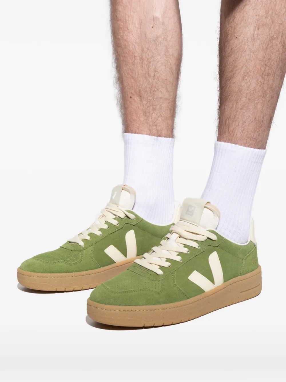 VEJA V-82 suede panel sneakers Groen