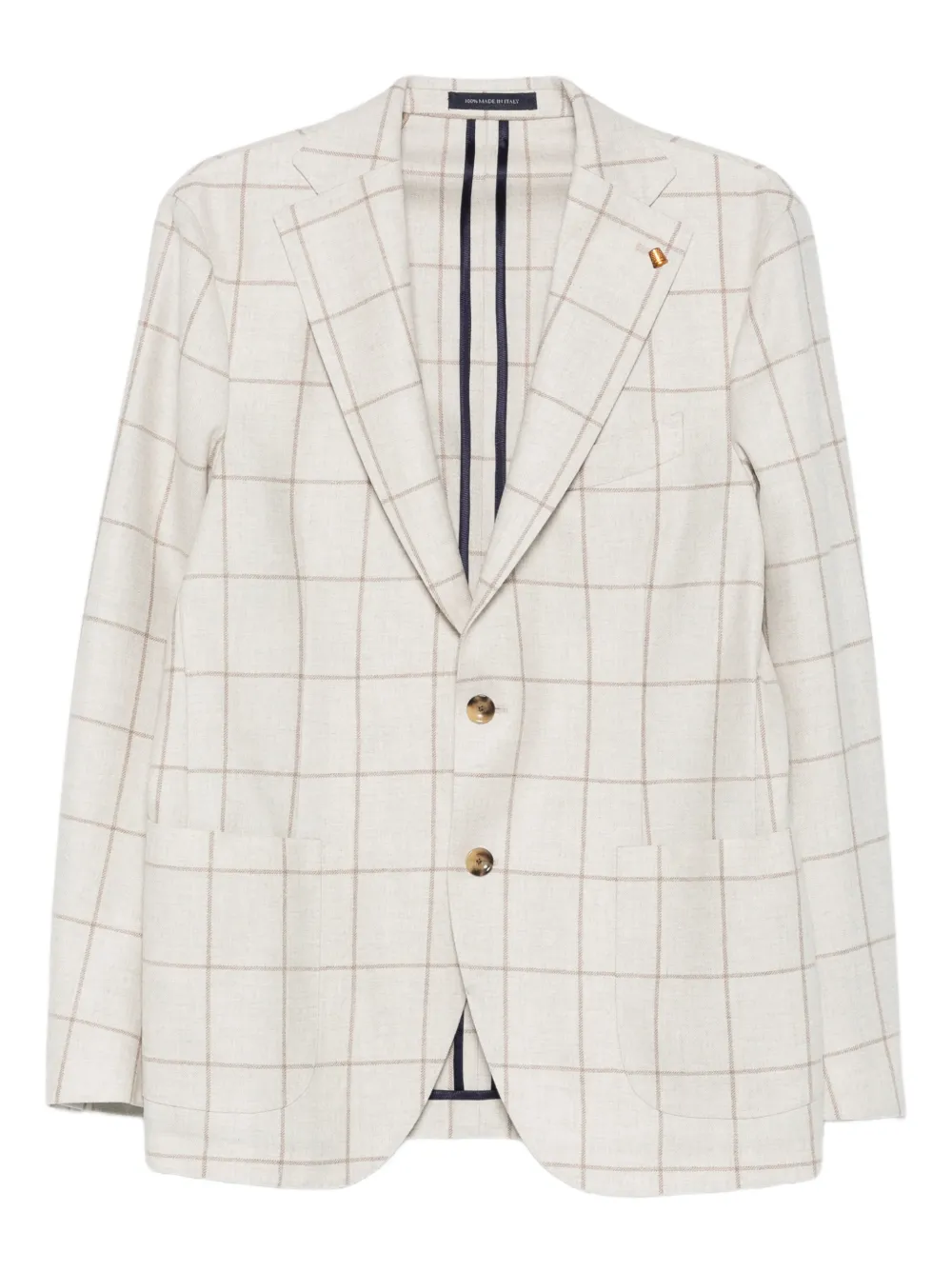 LATORRE grid-pattern blazer | Neutrals | Image 1