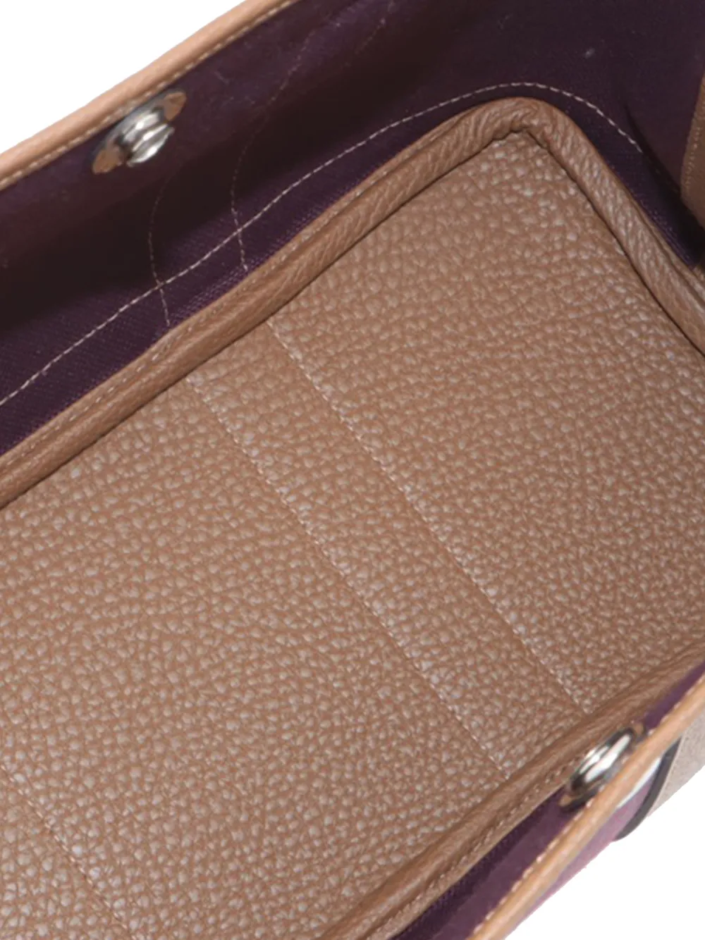 HERMES Pre-owned 2023 Toile Militaire And Negonda Garden Party 30 Tote Bag In Purple