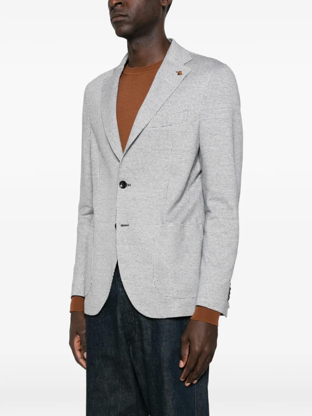  Latorre Houndstooth-pattern Blazer - Blue 