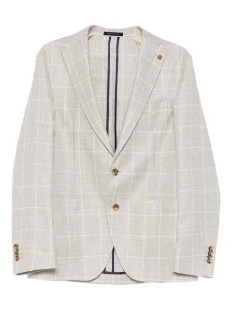 LATORRE check-pattern single-breasted blazer