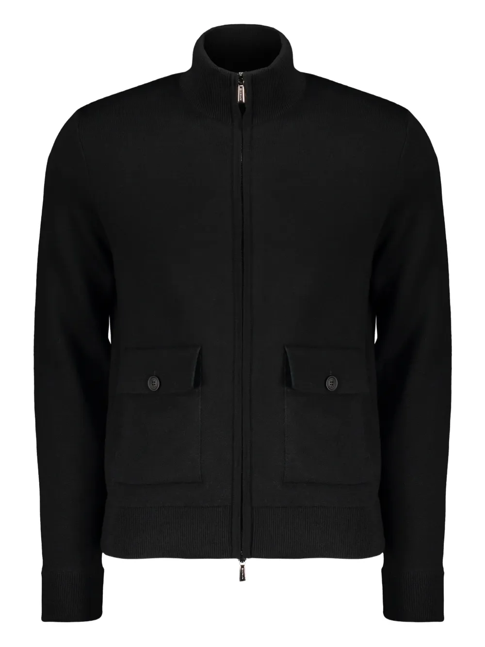 Moorer Brock-CWH zip-up high-neck cardigan - ブラック Moorer Brock-CWH zip-up high-neck cardigan - ブラック