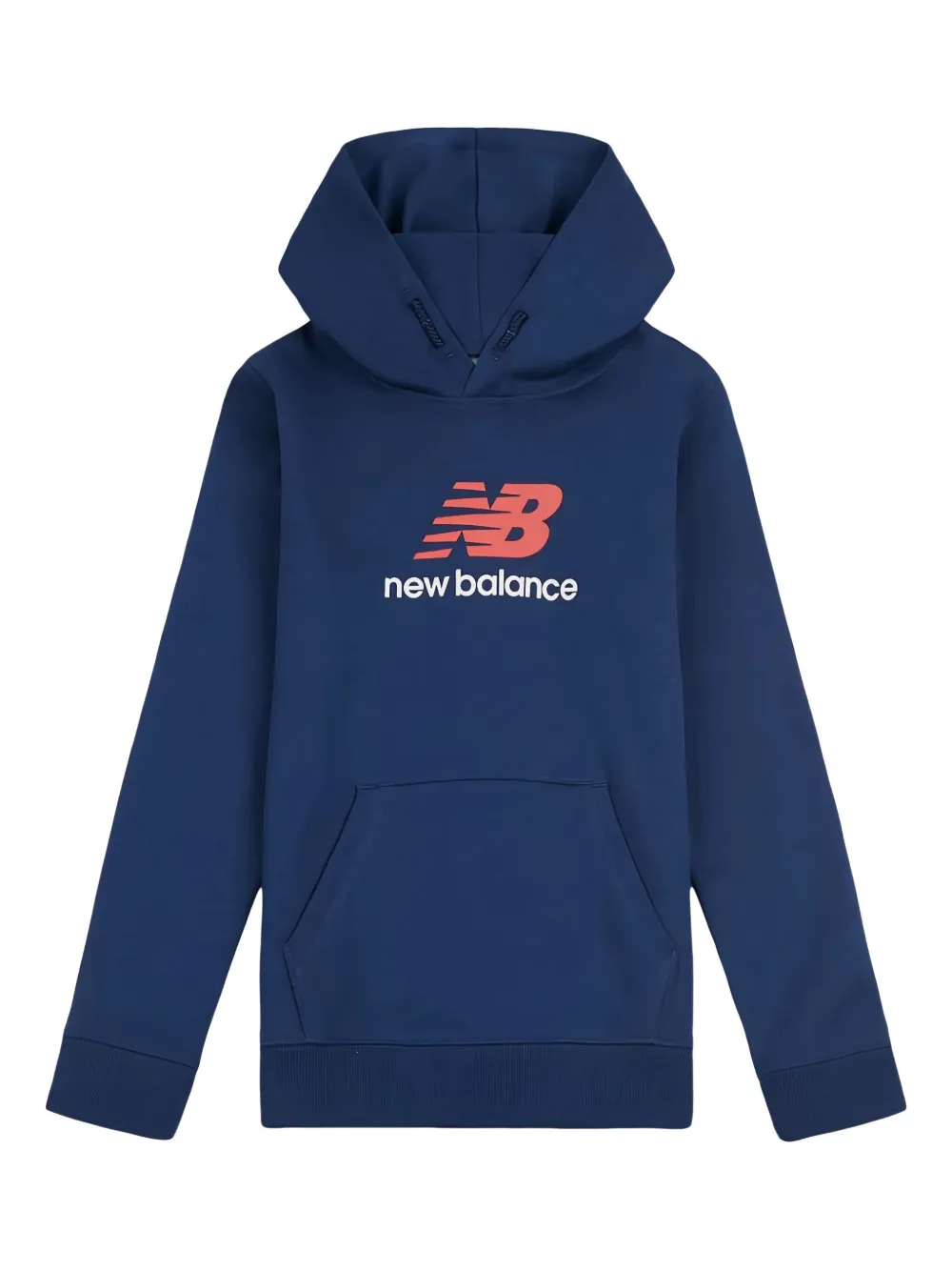 New Balance Kids logo-print hoodie - ブルー
