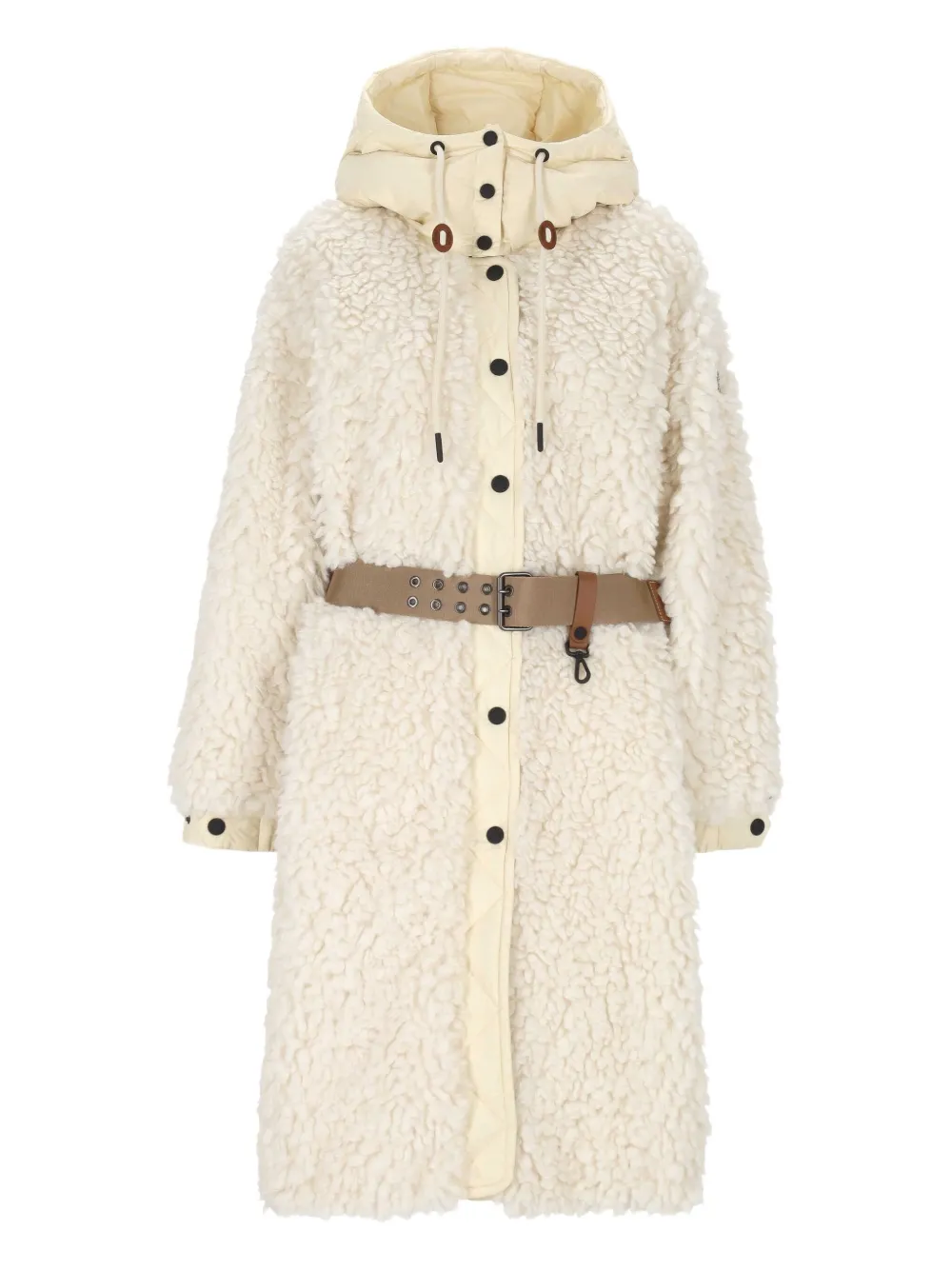 Moncler Grenoble belted hooded coat | Neutrals | Image 1