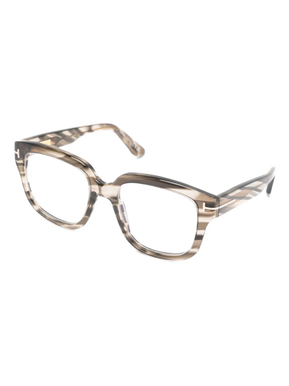 TOM FORD Eyewear stripe geometric glasses | Men | Image 2