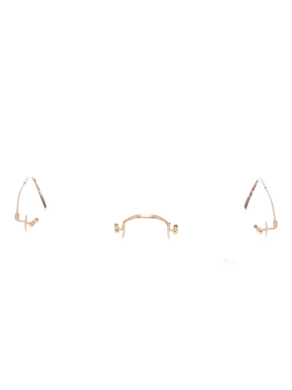 Lunor Classic round-frame glasses | Gold | Image 1