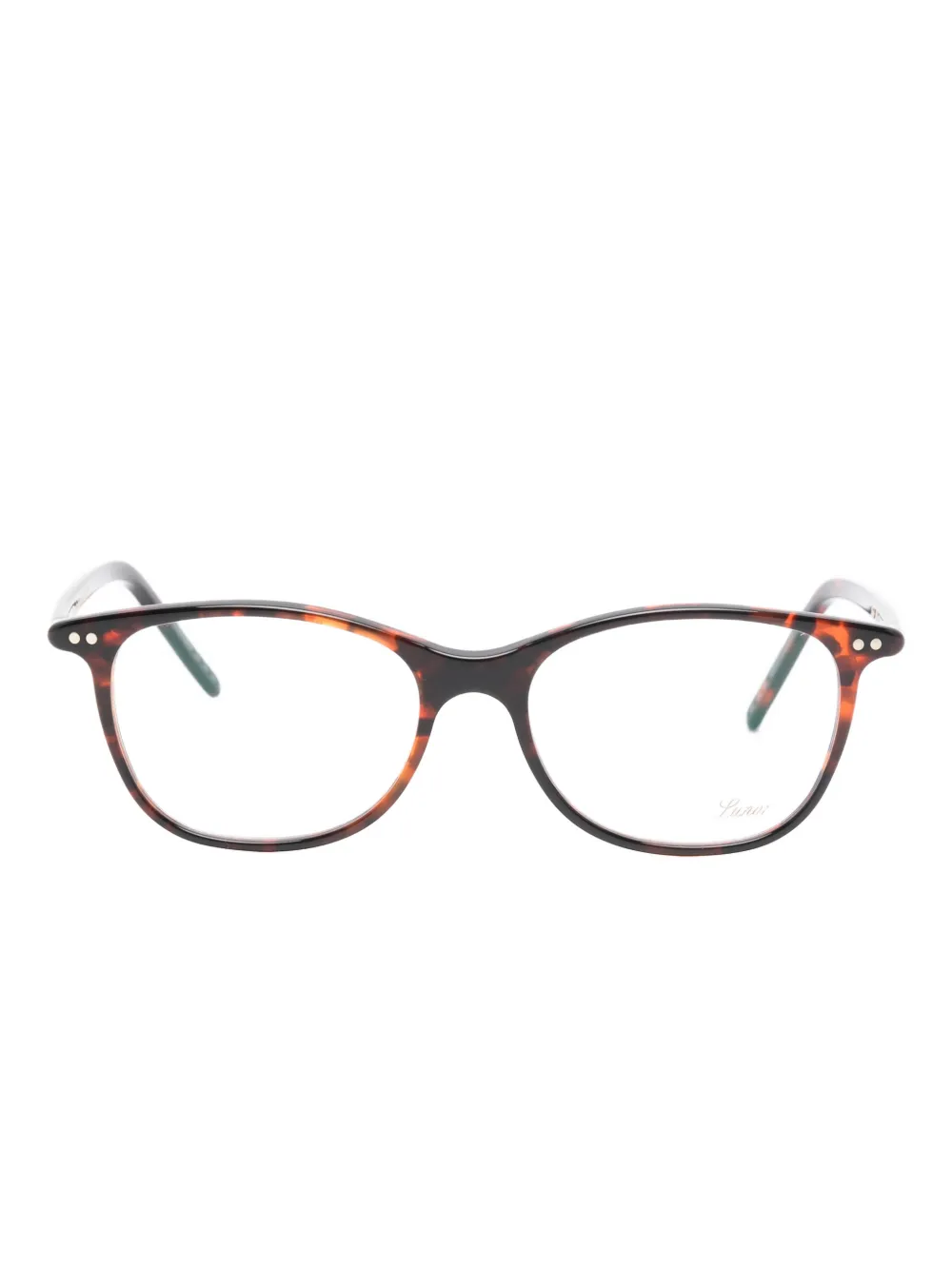 Lunor rectangle-frame havana-pattern glasses | Brown | Image 1