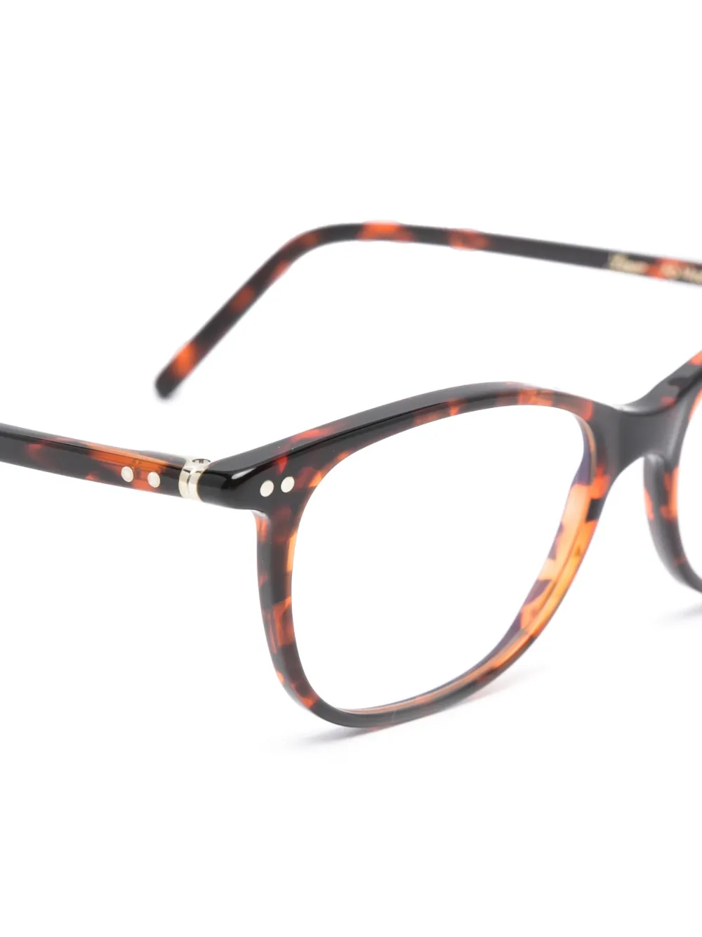  Lunor Rectangle-frame Havana-pattern Glasses - Brown 