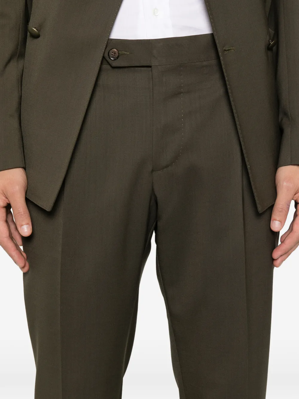 Luigi Bianchi Mantova Double-breasted Suit In Green