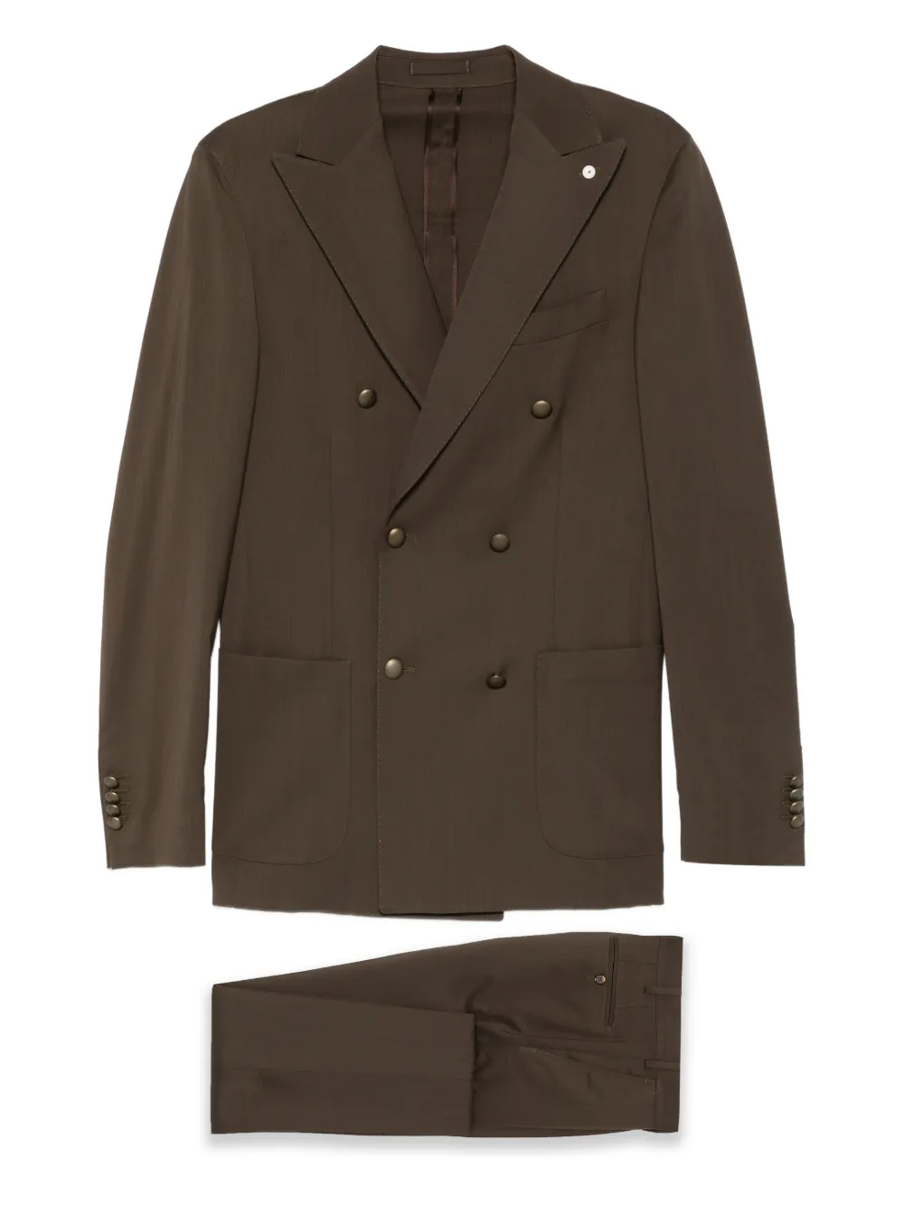 LUIGI BIANCHI MANTOVA double-breasted suit | Green | Image 1
