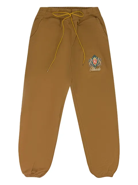 RHUDE pants con logo bordado